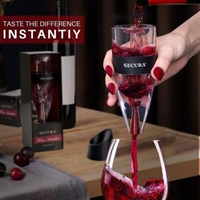 img 3 attached to 🍷 Secura Wine Aerator Red Wine Decanter Aerator Pourer - Portable with Base and Storage Bag, Perfect for Birthday & Friendship Wine Gifts, Home Parties