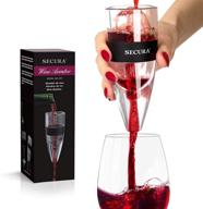 🍷 secura wine aerator red wine decanter aerator pourer - portable with base and storage bag, perfect for birthday & friendship wine gifts, home parties логотип