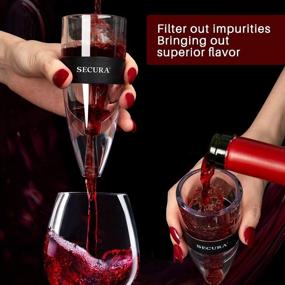 img 2 attached to 🍷 Secura Wine Aerator Red Wine Decanter Aerator Pourer - Portable with Base and Storage Bag, Perfect for Birthday & Friendship Wine Gifts, Home Parties