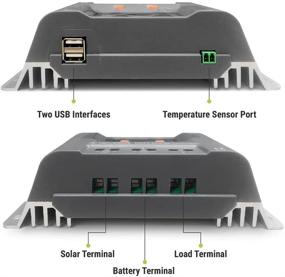 img 2 attached to 🌞 Newpowa 10A MPPT Solar Charge Controller for 12V Battery with LCD Display, Dual USB Ports, Negative Ground - Ideal for Gel AGM and Liquid Batteries, Off Grid Solar Panel Charger - Up to 130W