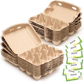 img 4 attached to Egg Cartons Set Compartment Eco Friendly