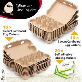 img 3 attached to Egg Cartons Set Compartment Eco Friendly