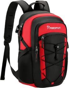 img 4 attached to 🎒 Piscifun Insulated Cooler Backpack - Leakproof Lightweight Cooler Bag for Men and Women. Soft Backpack Cooler ideal for Lunch, Picnic, Fishing, Hiking, Camping, Park, Day Trip.