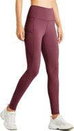 🔥 women's fleece lined leggings: stay warm with thermal winter yoga pants and pockets logo