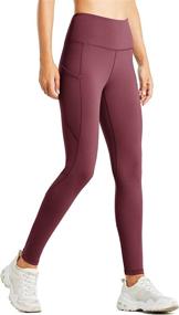 img 4 attached to 🔥 Women's Fleece Lined Leggings: Stay Warm with Thermal Winter Yoga Pants and Pockets