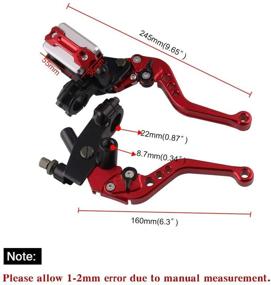 img 1 attached to 🏍️ Руль-спорт с тормозной ручкой и сцеплением диаметром 7/8 дюйма в комплекте с главным цилиндром резервуара, совместимый с мотоциклами Harley Yamaha Kawasaki Suzuki - универсальной посадкой.