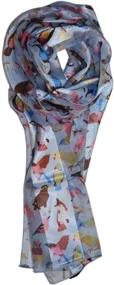 img 2 attached to 🌸 Exquisite Ted & Jack - Nectar Loving Hummingbird Print Silk Feel Scarf: A Must-Have Accessory for Nature Enthusiasts
