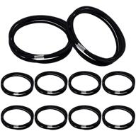🗑️ set of 10 black rubber garbage can bands - waydress trash can bands for home, office, and school supplies logo