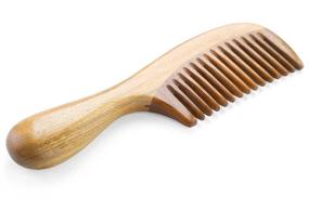 img 3 attached to 🌿 Onedor Handmade Green Sandalwood Hair Combs: Natural, Anti-Static Wide Tooth Wooden Comb for Detangled, Fragrant Hair