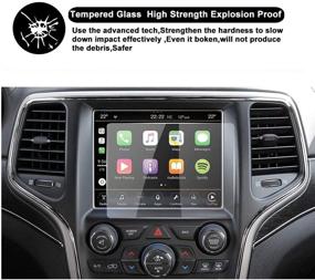 img 3 attached to 📱 2020-2021 JEEP Grand Cherokee Uconnect 8.4 Inch Touch Screen Protector: Anti-Scratch, Bubble Free, 9H Hardness Tempered Glass by SATIS