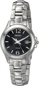 img 4 attached to Seiko Женские SUT249 Солнечные аналоговые часы с кварцевым серебристым циферблатом - японское мастерство для улучшения SEO