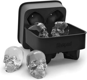 img 4 attached to 🧊 Unique 3D Skull Ice Mold Tray: Premium Silicone Molds for Whiskey, Cocktails, and More!