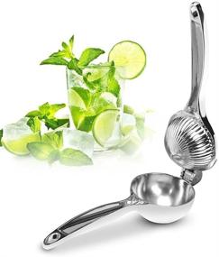 img 3 attached to 🍋 E-PRANCE Lemon Squeezer - High Strength Citrus Juicer with Heavy Duty Design, Extract Juice from Fruits and Vegetables - Silver