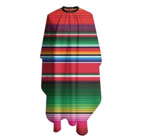 img 2 attached to 💈 Vibrant Mexican Striped Barber Cape: Professional Haircut Apron for Salons, Stylist Supplies & Durable Hairdressing Cape for Men and Women