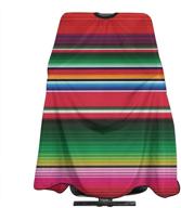 💈 vibrant mexican striped barber cape: professional haircut apron for salons, stylist supplies & durable hairdressing cape for men and women logo