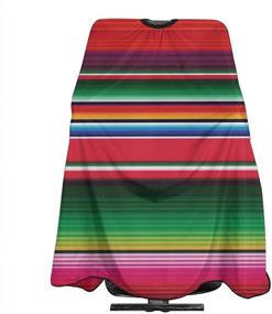 img 4 attached to 💈 Vibrant Mexican Striped Barber Cape: Professional Haircut Apron for Salons, Stylist Supplies & Durable Hairdressing Cape for Men and Women