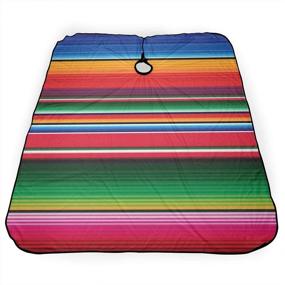 img 1 attached to 💈 Vibrant Mexican Striped Barber Cape: Professional Haircut Apron for Salons, Stylist Supplies & Durable Hairdressing Cape for Men and Women