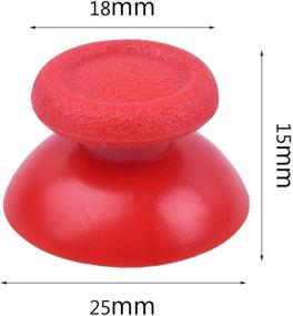 img 1 attached to 5 Pairs Replacement Analog Stick Joystick Thumbsticks Thumb Grips Buttons For Playstation DualShock 4 PS4 Controller Gampad (Red)