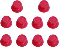 5 pairs replacement analog stick joystick thumbsticks thumb grips buttons for playstation dualshock 4 ps4 controller gampad (red) logo
