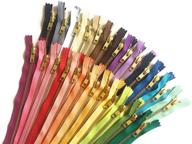 🔑 ykk metal zippers - 25 assorted color pack of gold zippers (no. 5 zips) logo