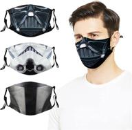 🔥 pack of 3 reusable washable face masks with adjustable earloops and 6 filter inserts for men, women, and adults - mouth cover for better protection logo