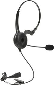 img 2 attached to OvisLink Noise Canceling Call Center Headset: Polycom Allworx IP Phones Compatible, Enhanced HD Voice Quality, Flexible Mic Boom, Comfortable Design with 2 Quick Disconnect Cords