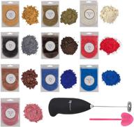 🎨 metallic epoxy resin color pigment set with 10 vibrant shades - gold, silver, blue, red | resin dye collections | metallic mica powders for lip gloss | mixing supplies & resin kit logo