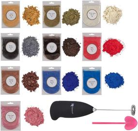 img 4 attached to 🎨 Metallic Epoxy Resin Color Pigment Set with 10 Vibrant Shades - Gold, Silver, Blue, Red | Resin Dye Collections | Metallic Mica Powders for Lip Gloss | Mixing Supplies & Resin Kit