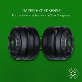 img 3 attached to Беспроводная игровая гарнитура Razer Nari Ultimate для Xbox One: объемный звук 7.1, тактильная обратная связь HyperSense, автоматический регулируемый ободок, выдвижной микрофон - совместима с Xbox Series X и S - черно-зеленая.