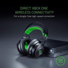 img 1 attached to Беспроводная игровая гарнитура Razer Nari Ultimate для Xbox One: объемный звук 7.1, тактильная обратная связь HyperSense, автоматический регулируемый ободок, выдвижной микрофон - совместима с Xbox Series X и S - черно-зеленая.