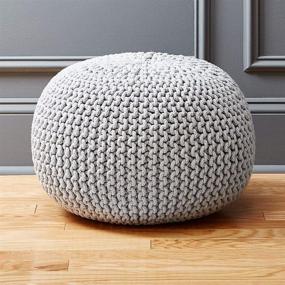 img 2 attached to Frenish Décor Knitted Footrest 20X20X14 Home Decor in Poufs