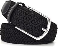 👔 premium polyester woven large black men's accessories: stylish belts for men логотип