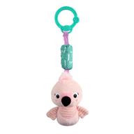 bright starts chime along friends portable toy - flamingo, suitable for newborn+ ages logo