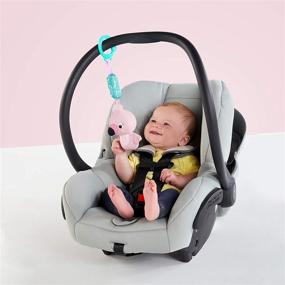 img 3 attached to Bright Starts Chime Along Friends Portable Toy - Flamingo, Suitable for Newborn+ Ages