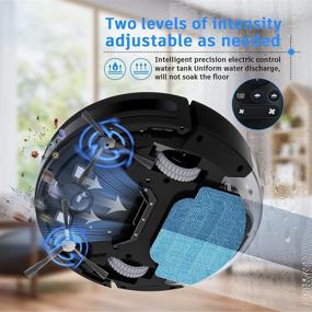 img 2 attached to 🤖 Gttvo Life 2-in-1 Robot Vacuum and Mop: Powerful Cleaning with 1400Pa Suction, Self-Charging, Super-Thin Design – Ideal for Hard Floors and Low Pile Carpets