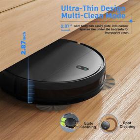 img 1 attached to 🤖 Gttvo Life 2-in-1 Robot Vacuum and Mop: Powerful Cleaning with 1400Pa Suction, Self-Charging, Super-Thin Design – Ideal for Hard Floors and Low Pile Carpets