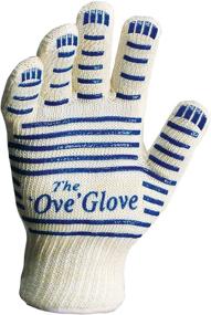 img 2 attached to Ove Glove Heat Resistant Oven Mitt for Kitchen/Grilling, 540 Degree High Temperature Protection, As Seen On TV Household Gift, Flame &amp; Heat Resistance