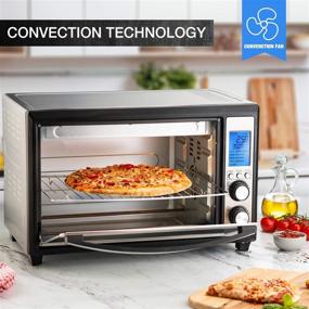 img 3 attached to 🍕 Baulia TO809 Digital Countertop Toaster Oven - 12" Pizza, 33L Compact Convection Oven, Stainless Steel, Even Heat Technology, 9 Pre-programmed Functions, 6-Slice, 1600W