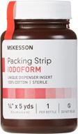 🩹 mckesson cotton iodoform wound packing strip 1/4 inch x 5 yard sterile - pack of one логотип