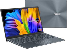 img 4 attached to 💻 ASUS ZenBook 13 Ultra-Slim Laptop, 13.3” OLED FHD NanoEdge Bezel Display, i7-1165G7, 8GB LPDDR4X RAM, 512GB SSD, NumberPad, Thunderbolt 4, Wi-Fi 6, Windows 10 Home, Pine Grey, UX325EA-ES71