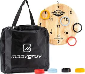 img 4 attached to 🎯 Moovgruv Ring Toss Boss: Ultimate 4-Player Hook and Ring Toss Game with Carry Bag!