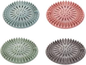 img 4 attached to Hair Catcher Silicone Hair Stopper Drain Covers – Easy-to-Install, Durable, & Suction Cup Equipped Bathtub Shower Drain Protectors – Ideal for Bathroom, Bathtub, and Kitchen – 4 Packs (4, Round)