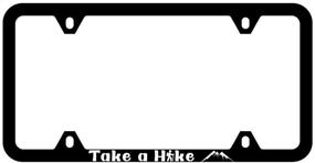 img 4 attached to Baron-Jewelry ADVENTURELICENSE Plate Frame TAKE A Hike UV Printed Plastic