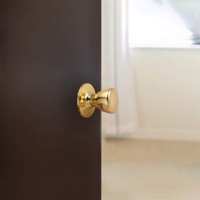 img 2 attached to 🚪 Upgrade with Style: Design House 782730 Tulip 2-Way Adjustable Passage Door Knob in Polished Brass