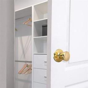 img 3 attached to 🚪 Upgrade with Style: Design House 782730 Tulip 2-Way Adjustable Passage Door Knob in Polished Brass