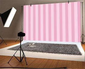 img 2 attached to Laeacco Pink Stripes Backdrop: Perfect Photography Background for Princess Girls' Birthday Party, Baby Showers, and Pastel Pink Themed Events - 7x5ft Decor Banner