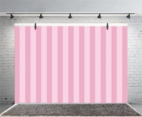 img 1 attached to Laeacco Pink Stripes Backdrop: Perfect Photography Background for Princess Girls' Birthday Party, Baby Showers, and Pastel Pink Themed Events - 7x5ft Decor Banner