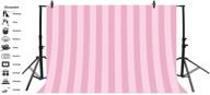 laeacco pink stripes backdrop: perfect photography background for princess girls' birthday party, baby showers, and pastel pink themed events - 7x5ft decor banner logo