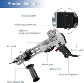 img 2 attached to 🔌 Kacsoo Electric Carpet Tufting Gun with Enhanced SEO, Advanced Carpet Weaving Machine, Flocking Machine for Optimal Performance, Industrial Embroidery Machine for Superior Results, Cut Pile Knitting Machine in Sleek Black.