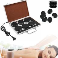 enhance your spa experience with our 18-piece basalt hot stone massage 🌿 set and heater kit: perfect for professional or home relaxation, treatment, and pain relief logo